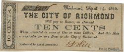 10 Cents VEREINIGTE STAATEN VON AMERIKA Richmond 1862  VZ