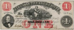 1 Dollar VEREINIGTE STAATEN VON AMERIKA Richmond 1862 PS.3681b VZ