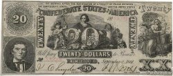 20 Dollars ESTADOS CONFEDERADOS DE AMÉRICA  1861 P.33 MBC