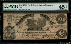 100 Dollars ESTADOS CONFEDERADOS DE AMÉRICA  1861 P.38 EBC