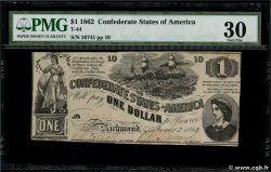1 Dollar ESTADOS CONFEDERADOS DE AMÉRICA  1862 P.39 MBC