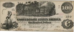 100 Dollars CONFEDERATE STATES OF AMERICA  1862 P.43b XF