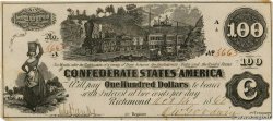 100 Dollars CONFEDERATE STATES OF AMERICA  1862 P.43b AU