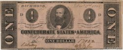 1 Dollar ESTADOS CONFEDERADOS DE AMÉRICA  1862 P.49a MBC+