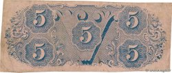 5 Dollars ESTADOS CONFEDERADOS DE AMÉRICA  1862 P.51c BC+