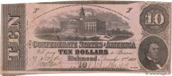 10 Dollars 美利堅聯盟國  1862 P.52c F