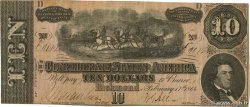 10 Dollars ESTADOS CONFEDERADOS DE AMÉRICA  1864 P.68 MBC