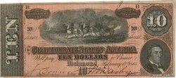 10 Dollars Гражданская война в США  1864 P.68 VF+
