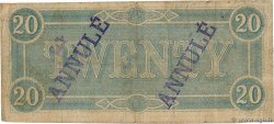 20 Dollars Annulé 美利堅聯盟國  1864 P.69 F+