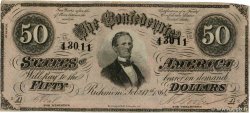 50 Dollars ESTADOS CONFEDERADOS DE AMÉRICA  1864 P.70 MBC+