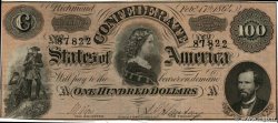100 Dollars 美利堅聯盟國  1864 P.71 XF