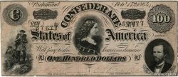 100 Dollars Гражданская война в США  1864 P.72 VF-