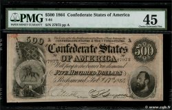 500 Dollars ESTADOS CONFEDERADOS DE AMÉRICA  1864 P.73 EBC+