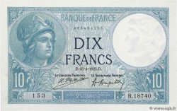 10 Francs MINERVE  FRANCE  1925 F.06.09