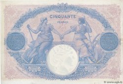 50 Francs BLEU ET ROSE FRANKREICH  1914 F.14.27 fVZ