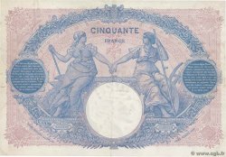 50 Francs BLEU ET ROSE FRANCIA  1921 F.14.34 MBC+