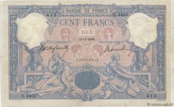 100 Francs BLEU ET ROSE FRANCE  1906 F.21.20 B+