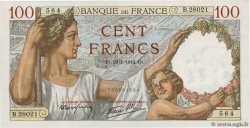 100 Francs SULLY FRANKREICH  1942 F.26.65 fST