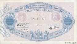 500 Francs BLEU ET ROSE modifié FRANCIA  1938 F.31.16 q.SPL