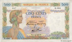 500 Francs LA PAIX FRANCE  1940 F.32.07 TTB