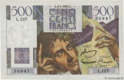 500 Francs CHATEAUBRIAND FRANCIA  1953 F.34.11 MBC+