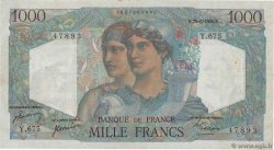 1000 Francs MINERVE ET HERCULE FRANCE  1950 F.41.33 TTB