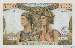 5000 Francs TERRE ET MER FRANCE  1956 F.48.11 pr.SPL