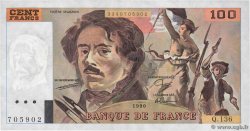 100 Francs DELACROIX imprimé en continu FRANCIA  1990 F.69bis.01a SC