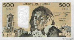 500 Francs PASCAL Petit numéro FRANCIA  1987 F.71.35 SC+