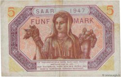 5 Mark SARRE FRANKREICH  1947 VF.46.01 S
