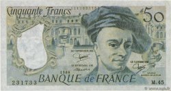 50 Francs QUENTIN DE LA TOUR Faux FRANCIA  1986 F.67.12x FDC