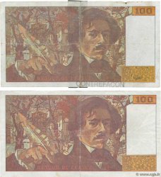100 Francs DELACROIX imprimé en continu Faux FRANCIA  1991 F.69bis.03x BC