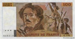 100 Francs DELACROIX imprimé en continu Faux FRANCE  1990 F.69bis.02x UNC-