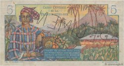 5 Francs Bougainville Spécimen AFRIQUE ÉQUATORIALE FRANÇAISE  1946 P.20Bs pr.SPL