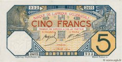 5 Francs DAKAR FRENCH WEST AFRICA Dakar 1924 P.05Bb fST