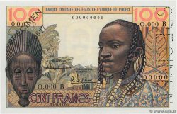100 Francs Spécimen WEST AFRICAN STATES  1961 P.201Bbs AU+