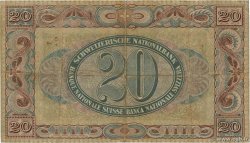 20 Francs SUISSE  1916 P.12c MB