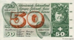 50 Francs SWITZERLAND  1964 P.48d VF