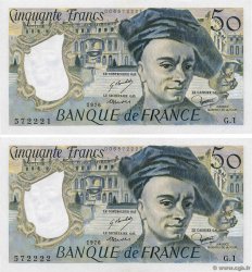 50 Francs QUENTIN DE LA TOUR Consécutifs FRANCE  1976 F.67.01