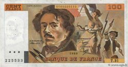 100 Francs DELACROIX modifié Numéro spécial FRANCE  1980 F.69.04a