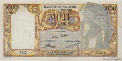 1000 Francs ALGERIA  1957 P.107b XF