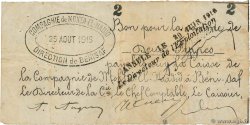 2 Francs Annulé ALGÉRIE Bénisaf 1915 JPCV.13 pr.TTB