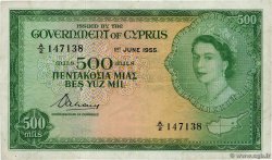 500 Mils CHYPRE  1955 P.34a TTB