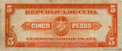 5 Pesos CUBA  1938 P.070d BB