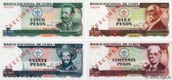 5, 10, 20, 50 Pesos Spécimen CUBA  1990 P.108S au P.111s SPL