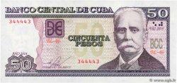 50 Pesos Numéro radar CUBA  2014 P.123h UNC-