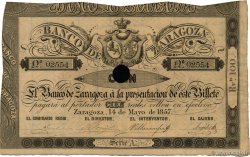 100 Reales De Vellon Annulé SPAGNA Zaragoza 1857 PS.451b q.SPL