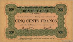 500 Francs Non émis LUXEMBOURG  1919 P.33a pr.NEUF