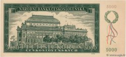 5000 Korun Spécimen TSCHECHOSLOWAKEI  1945 P.075s ST