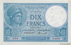 10 Francs MINERVE  FRANCE  1918 F.06.03